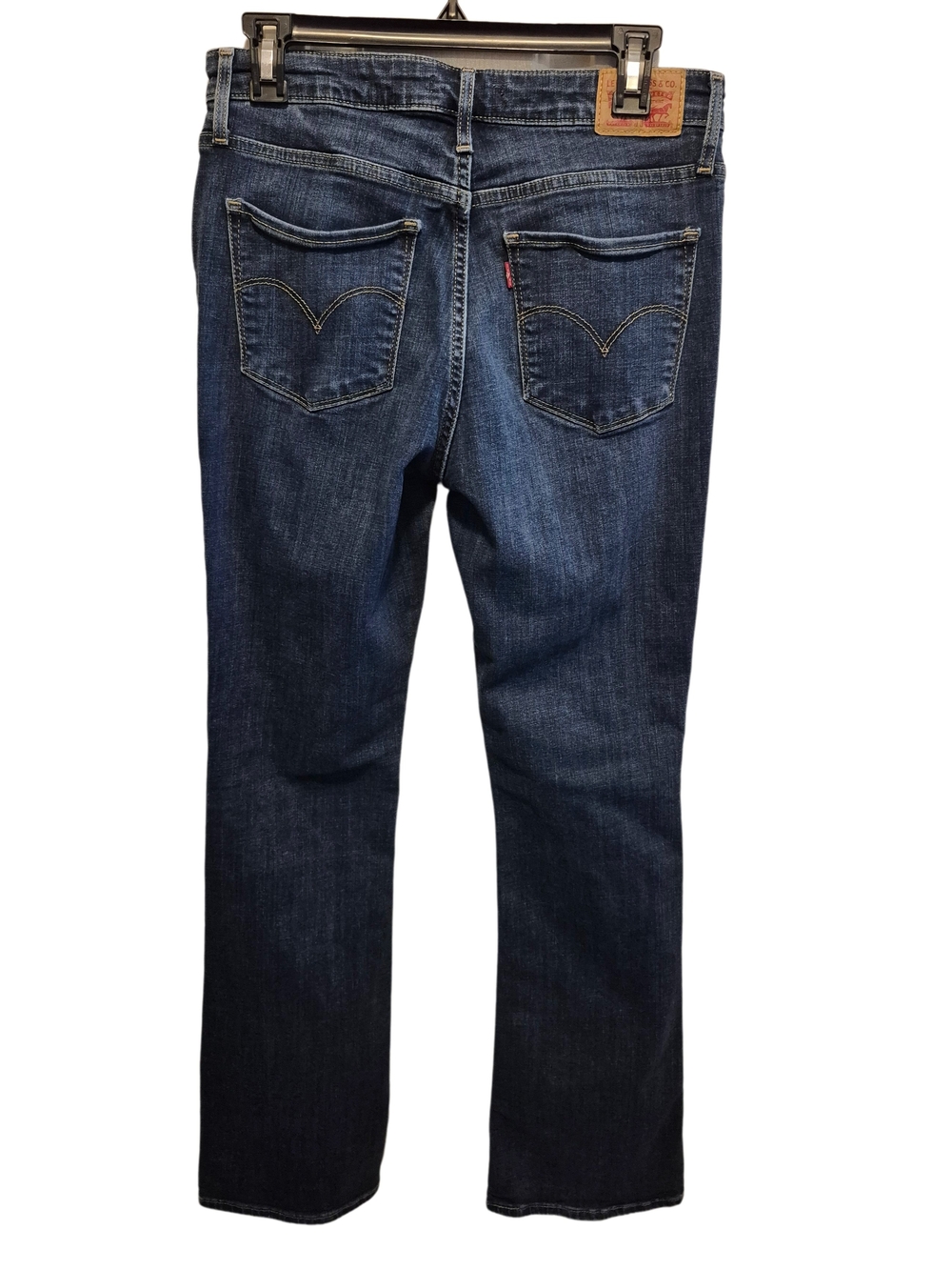 Levi's 725 High Rise Bootcut Jeans Women's Size 30 Dark Wash Stretch Denim - Picture 2 of 5